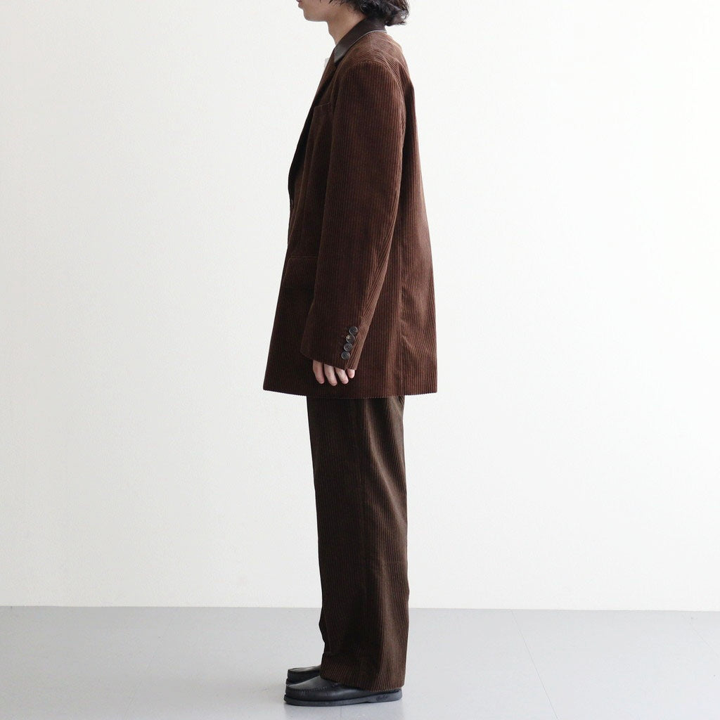 MIXED-WALE CORDUROY TAILORED JACKET #BROWN [26W-BIS-JK11]