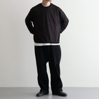CREW NECK L/S TEE #DARK BROWN [M26C15CS03C]