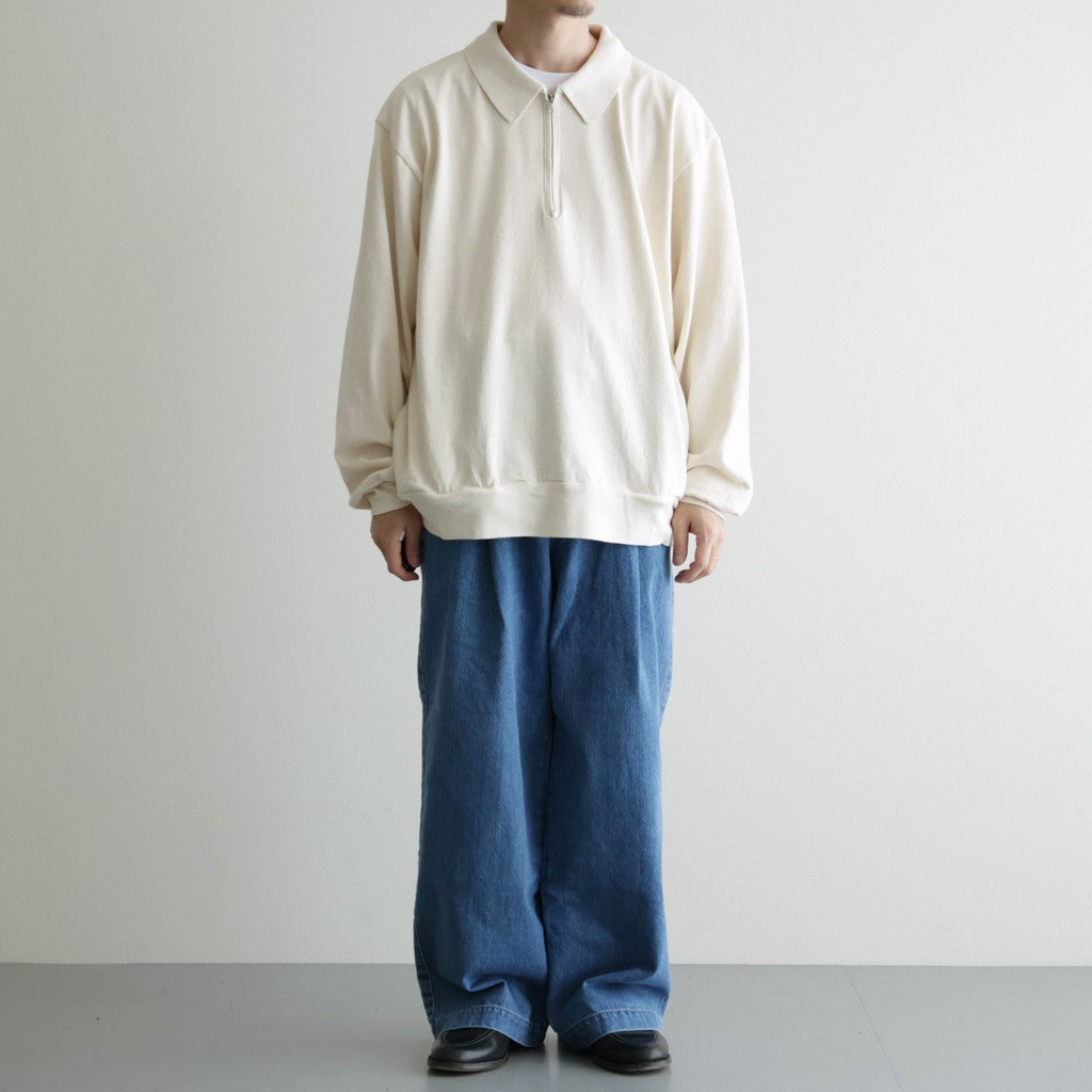 Co/Silk Nep Harf-zip P/O #Ivory [BHS25S037F26]