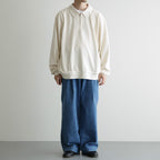 Co/Silk Nep Harf-zip P/O #Ivory [BHS25S037F26]
