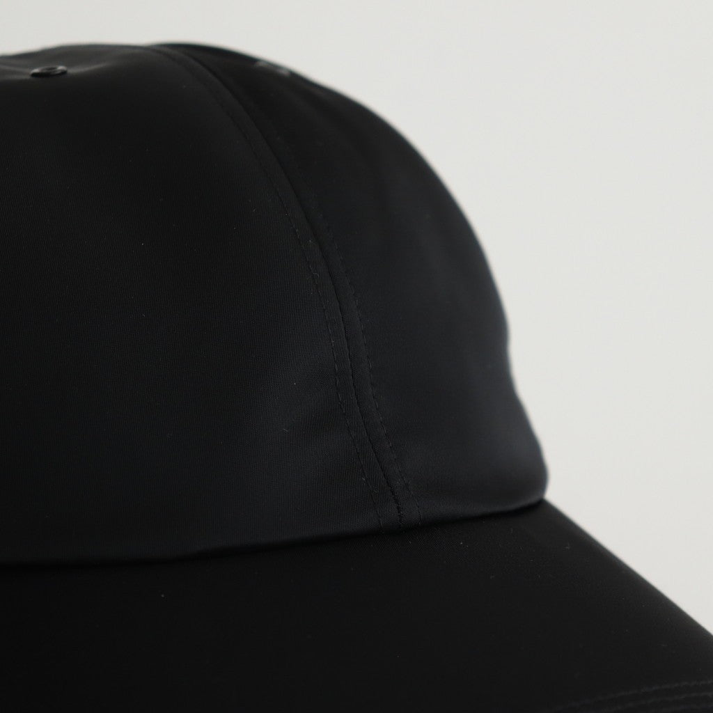 NYLON TWILL CURVED VISOR CAP #BLACK [Y01011]