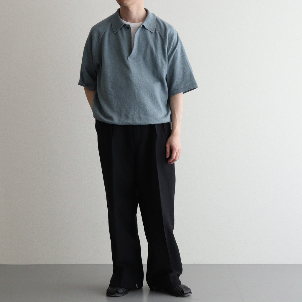 Washi Cotton Knit Polo Shirt #BLUE [NEP-SS2530M]