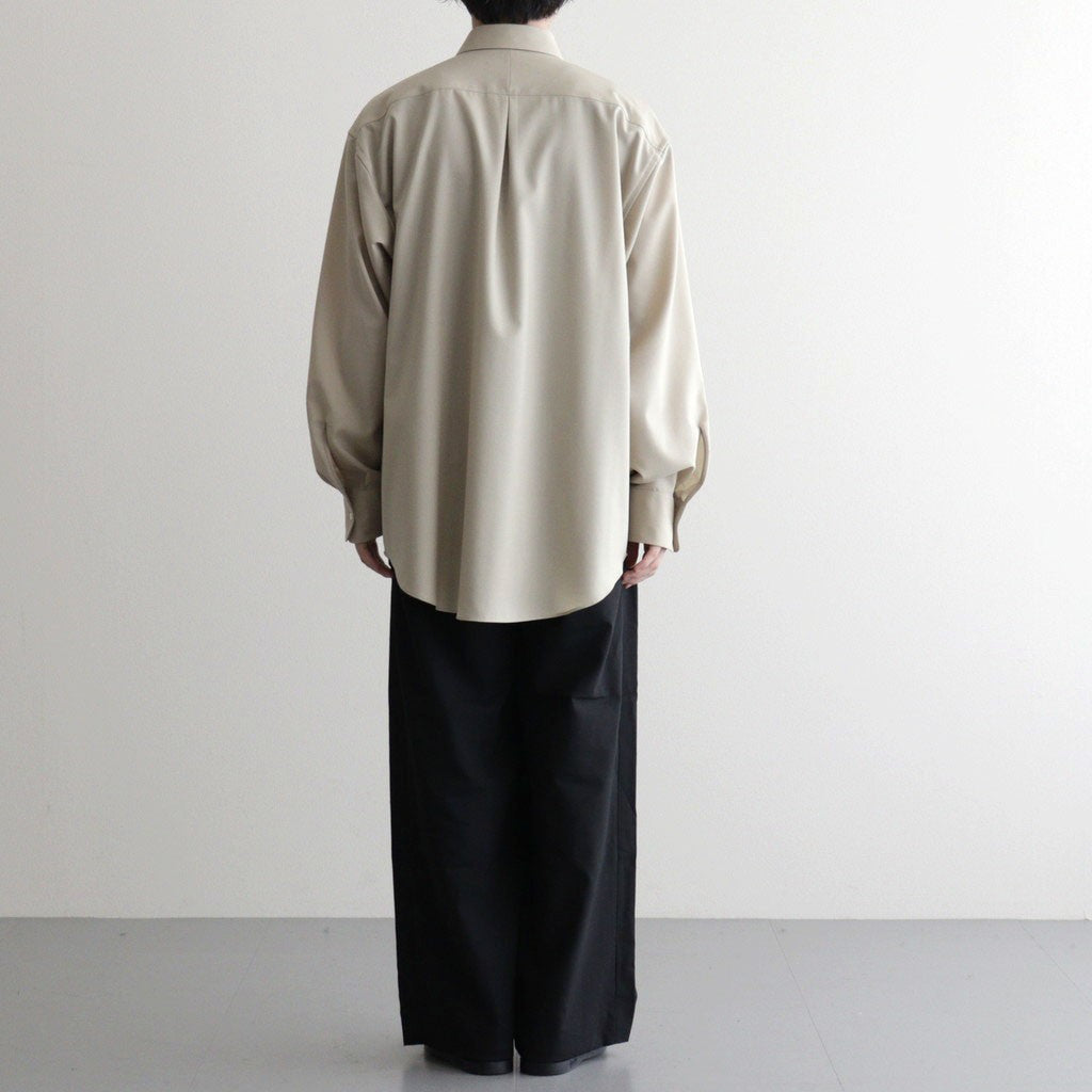 TRIPLE PLEATED WIDE TROUSERS #BLACK [A26A15PT03C]