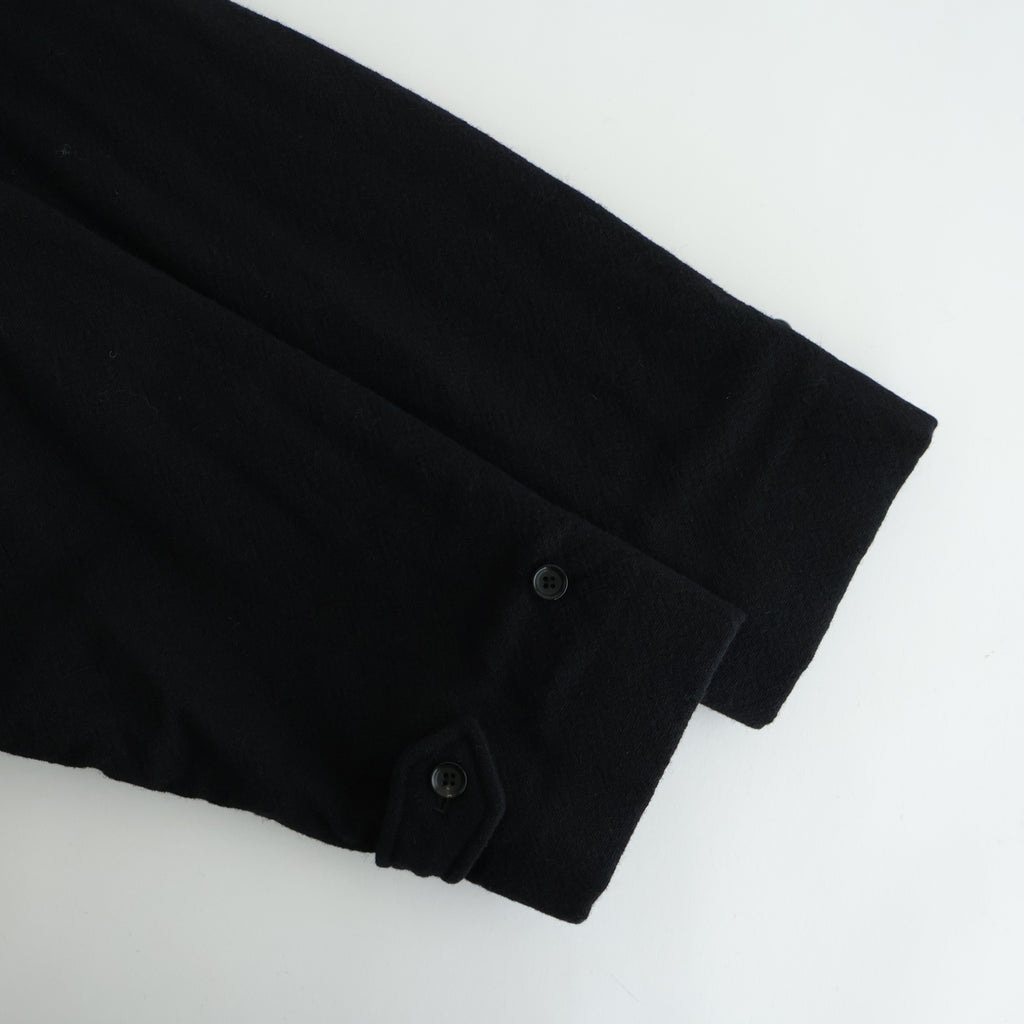 Classic Wool Balmacaan Coat #BlackNavy [BHS25F009]