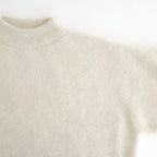 CASHMERE FOX FINGERHOLE BOAT NECK #IVORY [BN-25FL-041]