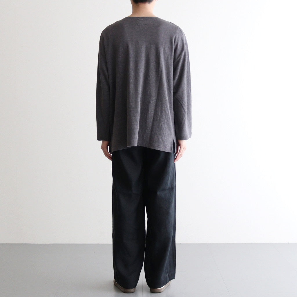 NORMANDY LINEN BASQUE SHIRT #GRAY [BN-25SM-065]