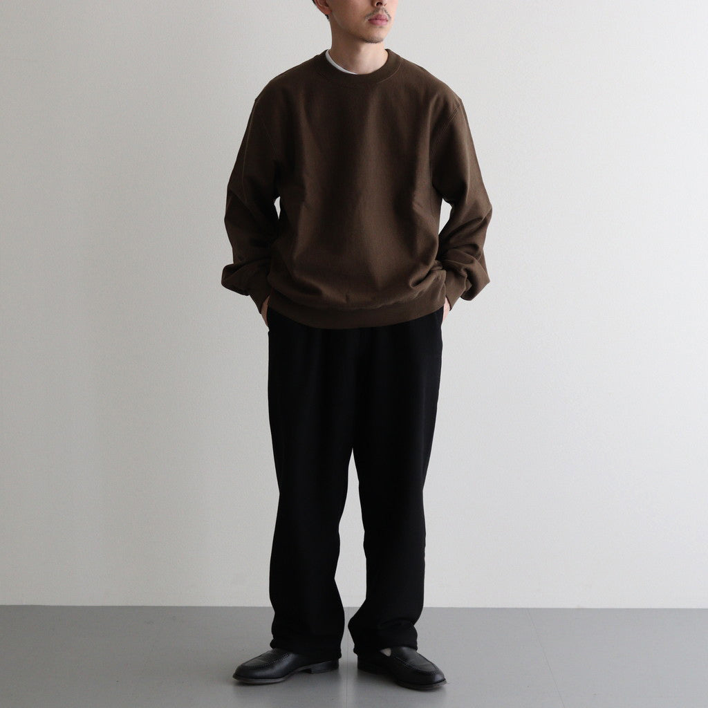 Soft&amp;Hard Sweat Crew-Neck P/O #KhakiBrown [bROOTS24F21]