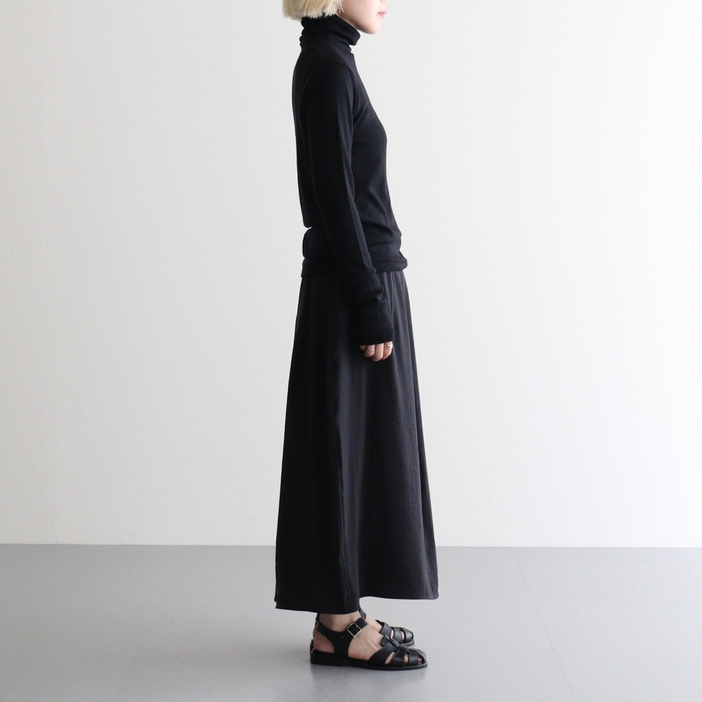 Wool Rib Turtle Neck #Black [BHSW24F12F26]