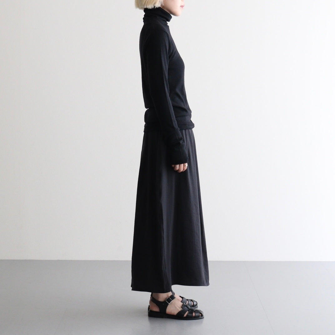 Wool Rib Turtle Neck #Black [BHSW24F12F26]