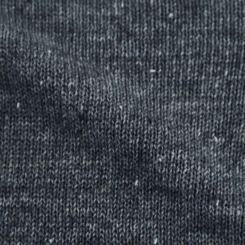 WASHED HIGH COUNT LINEN POLO #CHARCOAL [BN-26SM-022]