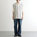 Silk-Co Voile Half-Sleeve Shirt #Ivory [BHS26S036SiCo]