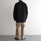 BAND COLLAR DRESS SHIRT #CHARCOAL [PM-LS02]
