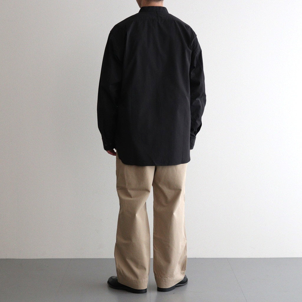 BAND COLLAR DRESS SHIRT #CHARCOAL [PM-LS02]