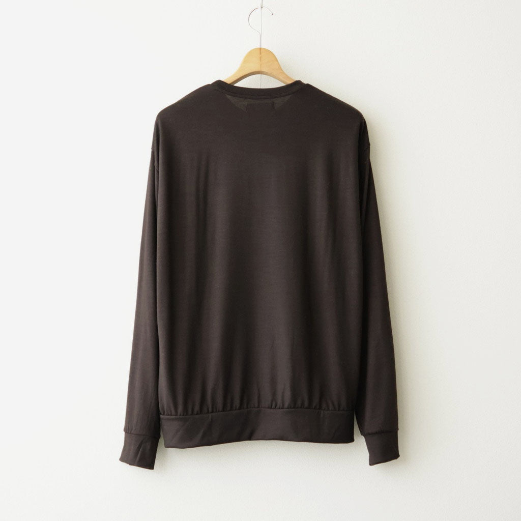 CREW NECK L/S TEE #DARK BROWN [M26C15CS03C]