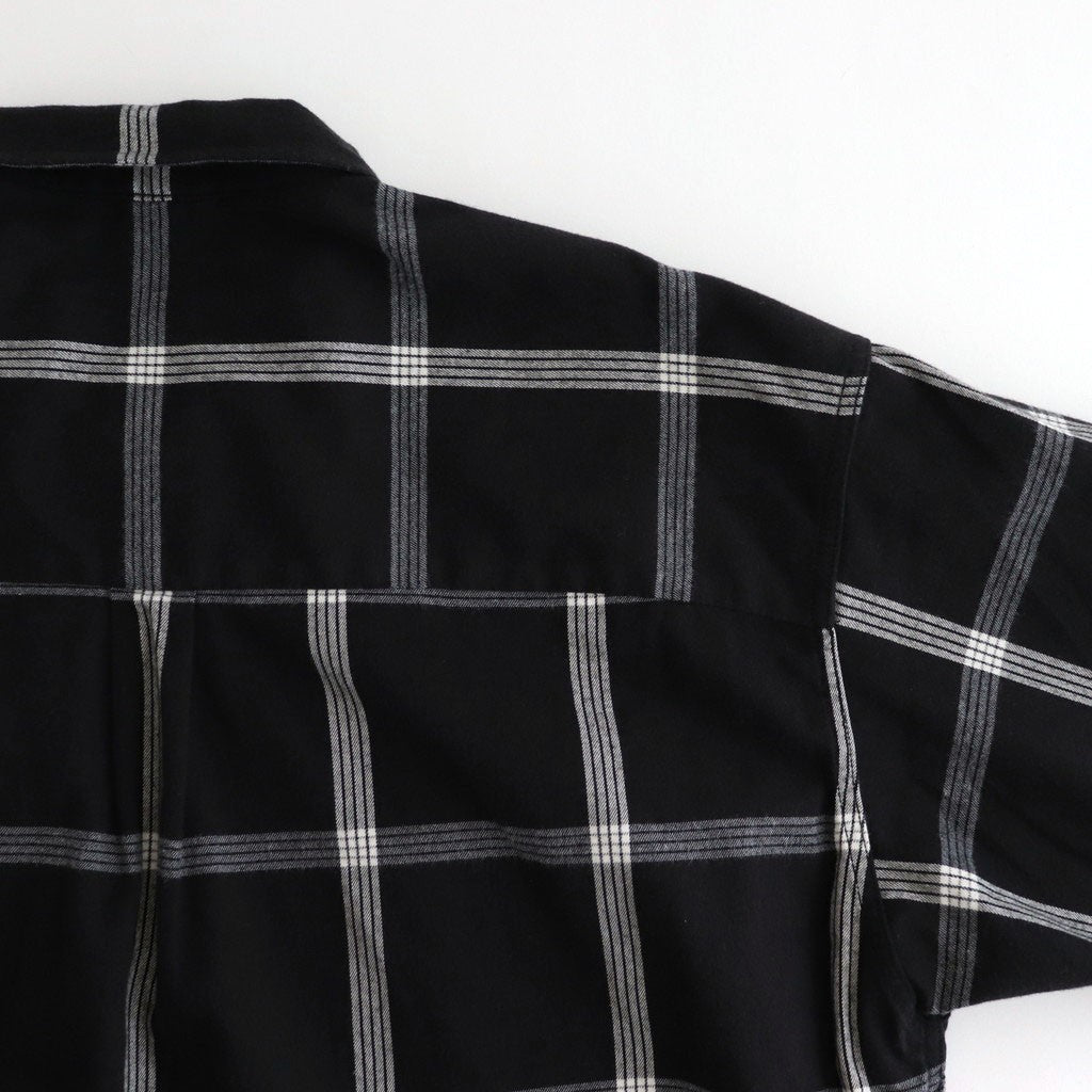Flannel PALAKA Check Shirt #Black [S25FG016]