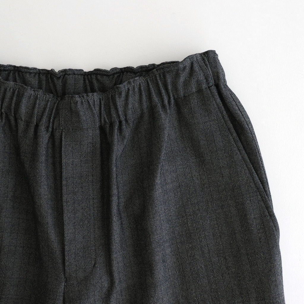 WIDE LEG EASY PANTS #HERRINGBONE [M25C12PT02C]