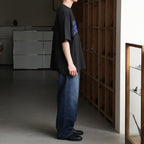 RAREGROOVE Print Tee WIDE #InkBlack×Blue-PT [bROOTS25S34S26B]