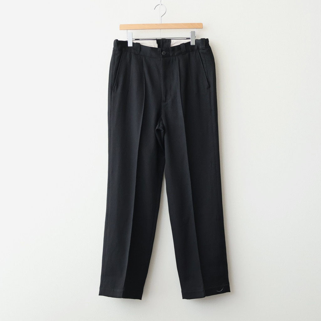 FRONT TUCK ARMY TROUSER #ONYX [261OJ-PT09]