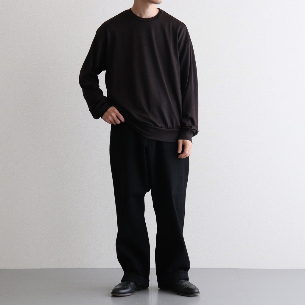 CREW NECK L/S TEE #DARK BROWN [M26C15CS03C]