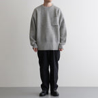 BLENDED KEMPI CREW-NECK SWEATER #PEWTER [252OJ-KN01]