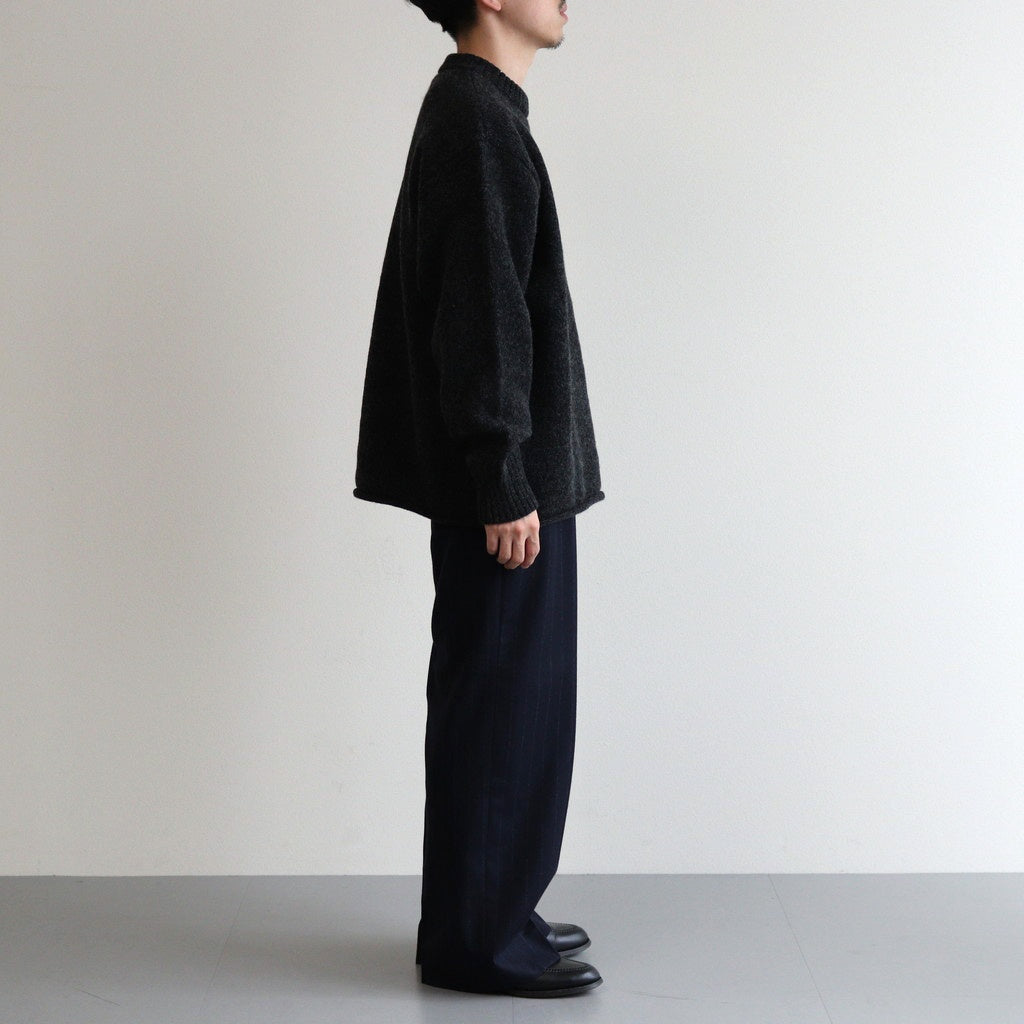 Yak felted sweat shirt #Charcoal×BLACK [NEP-AW2301]