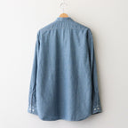 CHAMBRAY WORKADAY LS SHIRT #INDIGO(FADE) [PMAT-LS05]