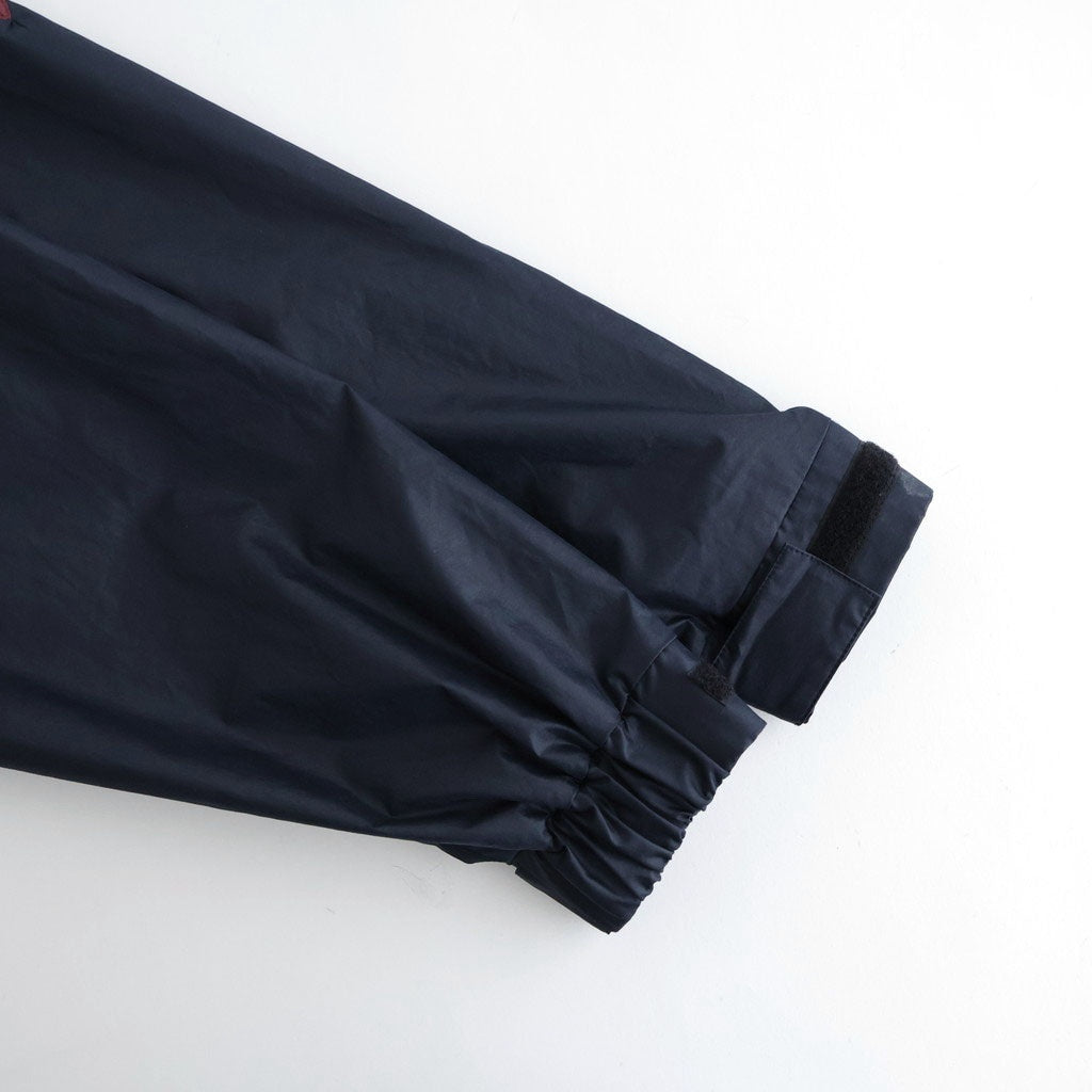 HOODED WIND BREAKER WAXFINISH #WINE/NAVY [DNS26B01-B]