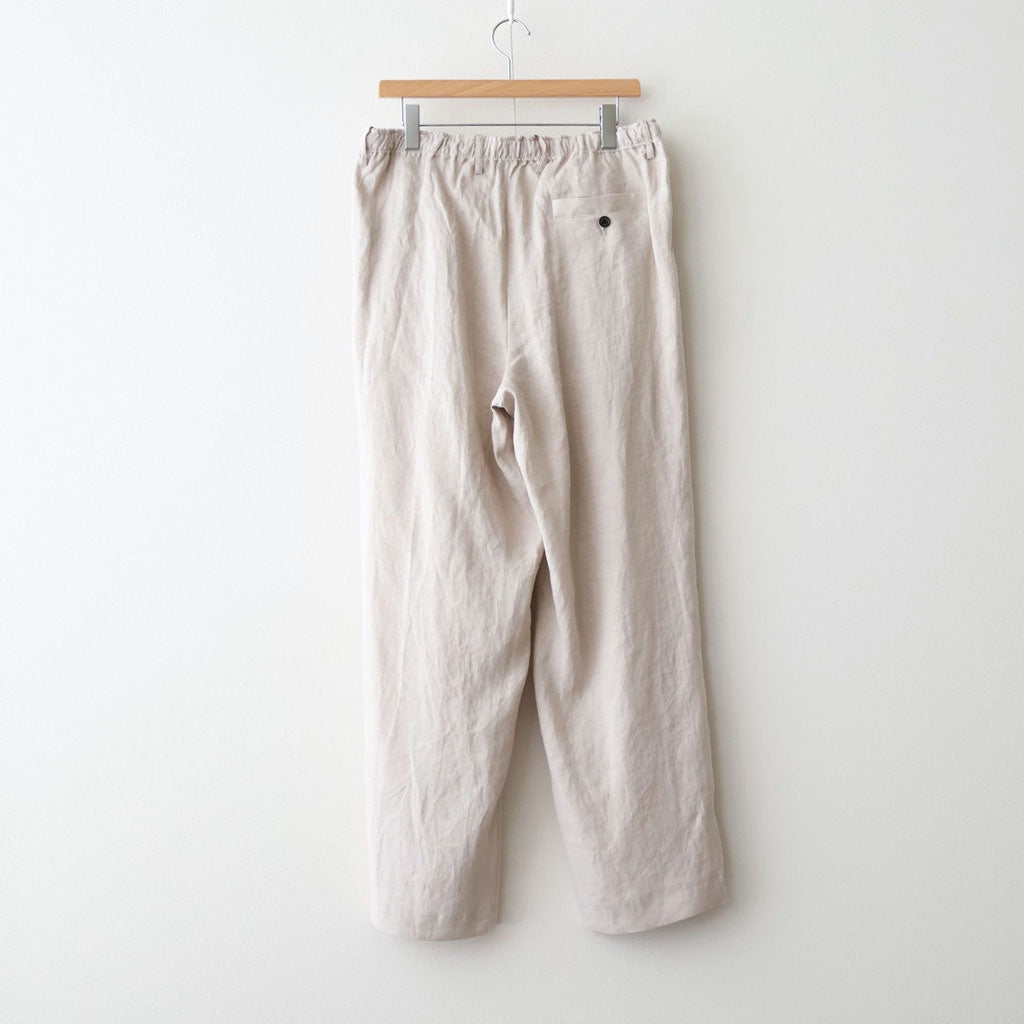 DOUBLE PLEATED EASY TROUSERS #TAUPE [A26A22PT02C]