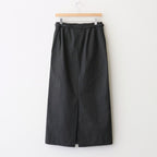 Cotton Serge Belted Skirt #InkBlack [BHSW25F7]