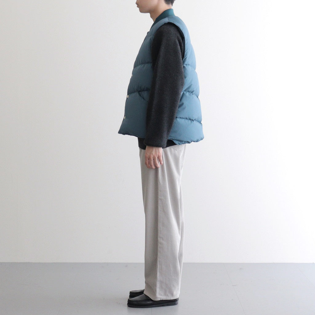 MOUNTAINEER DOWN VEST #CERULEAN [PMAU-VT01]