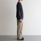 SEED STITCH LONG SLEEVE TOP #NAVY [PMAT-CL03]