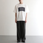 BRITPOP Print Tee WIDE #White×Black-PT [bROOTS25S34A]
