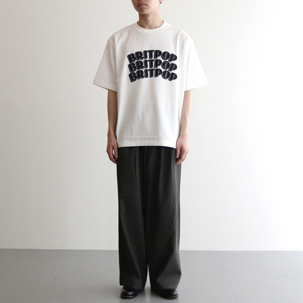 BRITPOP Print Tee WIDE #White×Black-PT [bROOTS25S34A]