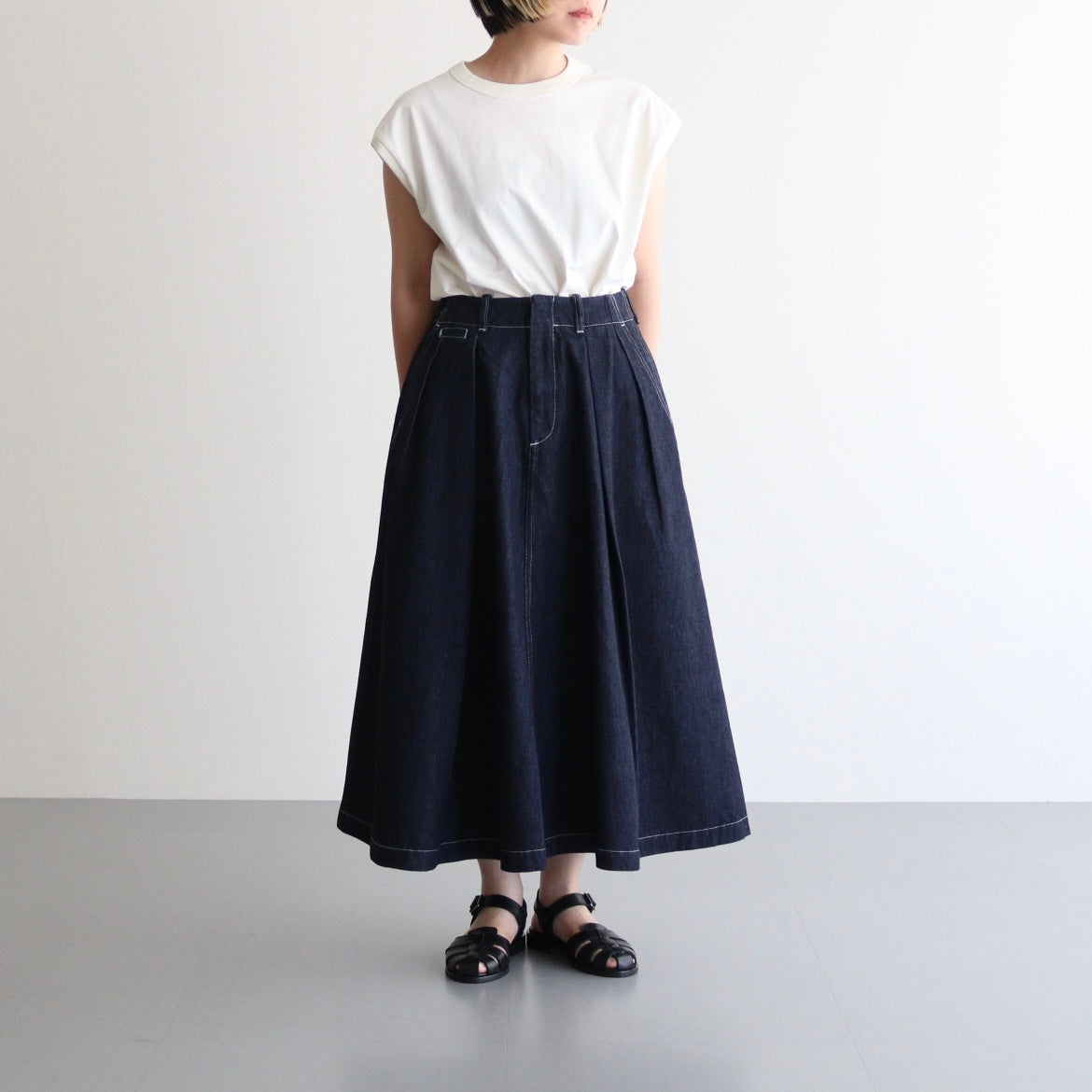 Denim Skirt #Indigo [S25FE070]
