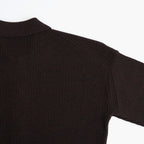 SOLID WOOL RIB POLO CARDIGAN #ROSEWOOD [BN-26FL-032]