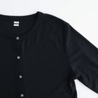 Wool Rib Cardigan #Black [BHSW24F13F26]