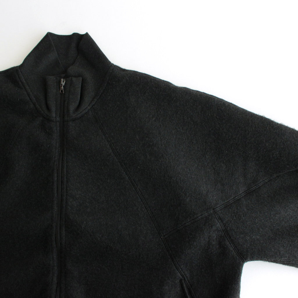 Pe/silk Fleece Track Jacket #HeatherBlack [BHS24F029]