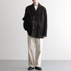 DOUBLE BREASTED JKT #BROWN [SH-62-C-NUBCK-4]