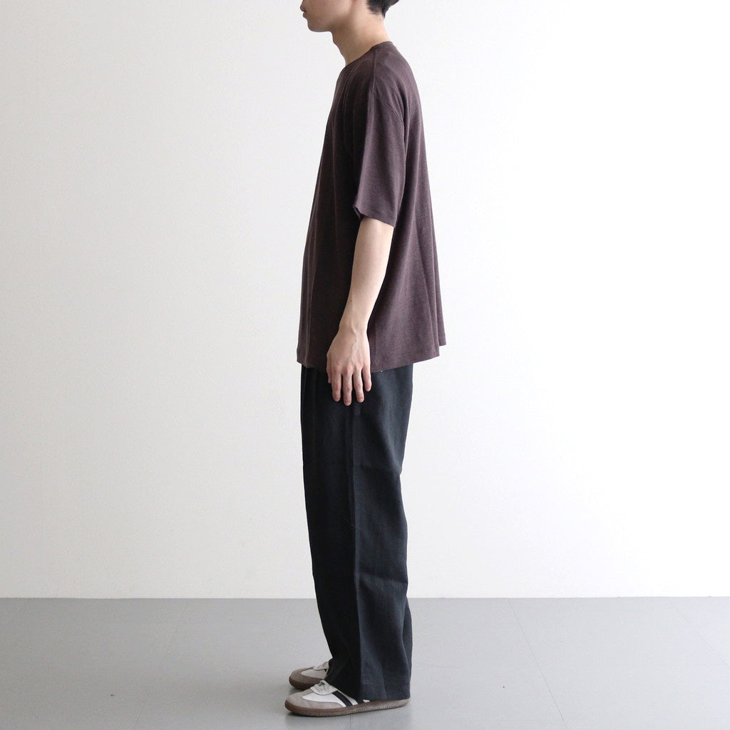 NORMANDY LINEN T-SHIRT #DARK BROWN [BN-25SM-066]
