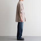 Hard Twist Chambray Work Shirt S/S #Beige [bROOTS26S4]