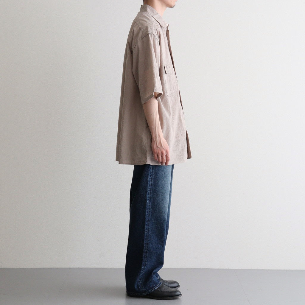 Hard Twist Chambray Work Shirt S/S #Beige [bROOTS26S4]