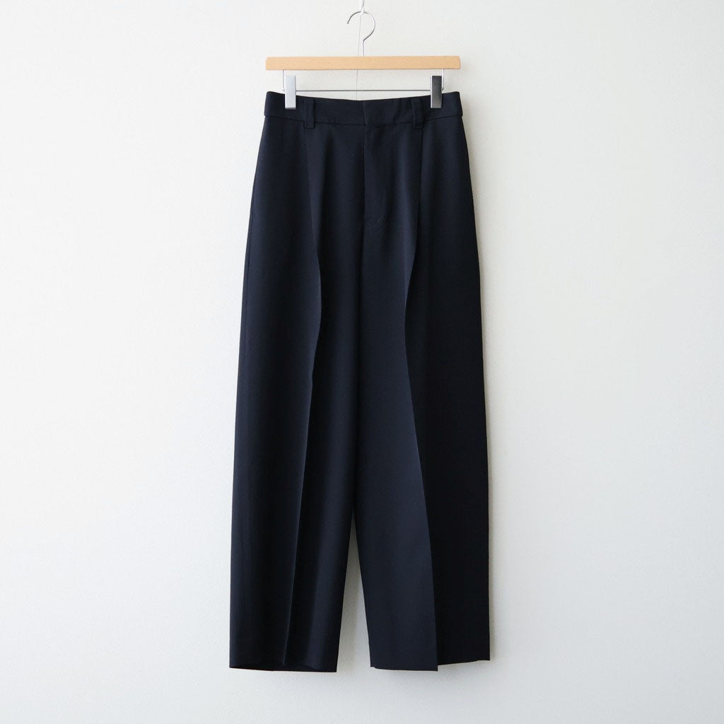 Wool Gabardine Wide Trousers #NAVY [NEP-AW2655]