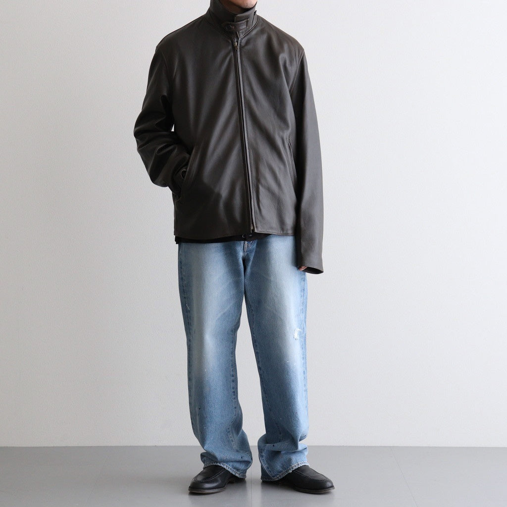 SHEEP AVIATOR LEATHER JACKET #052 DARK BROWN [17062 25023]
