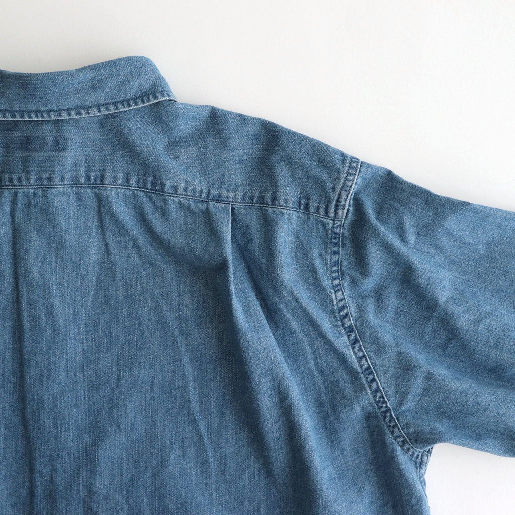 Regular Collar Light Denim Shirt #Indigo [S25SG087]
