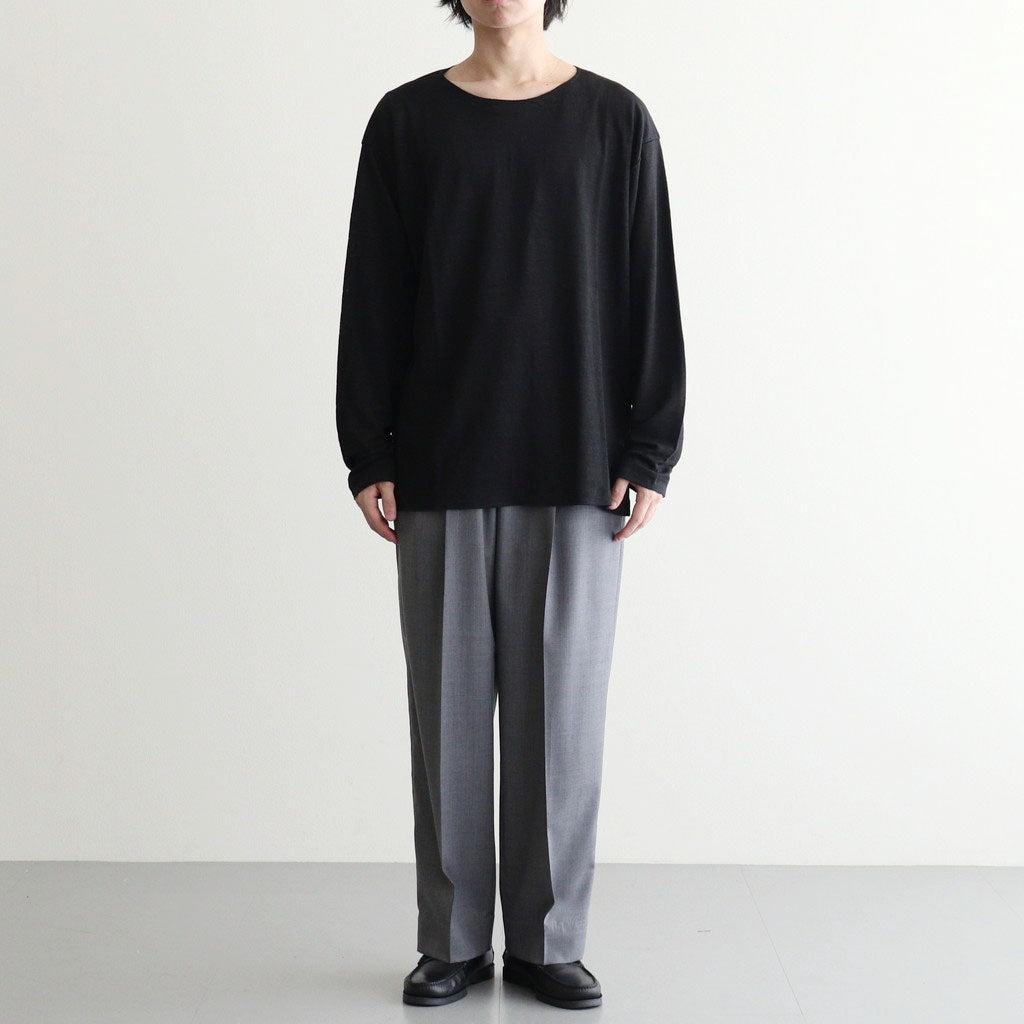 NORMANDY LINEN BASQUE SHIRT #BLACK [BN-26SM-072]