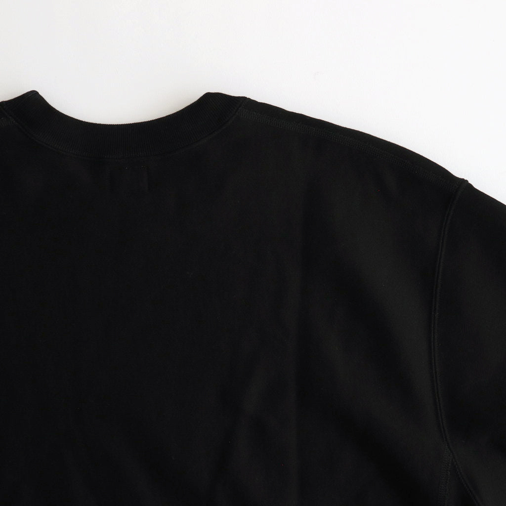 Soft&amp;Hard Sweat Crew-Neck P/O #Black [bROOTS24F21]