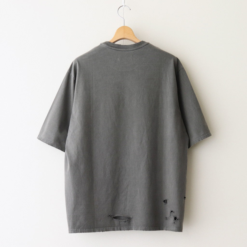 CREW NECK DAMAGED TEE #DAMAGED [M25B11CS01B]