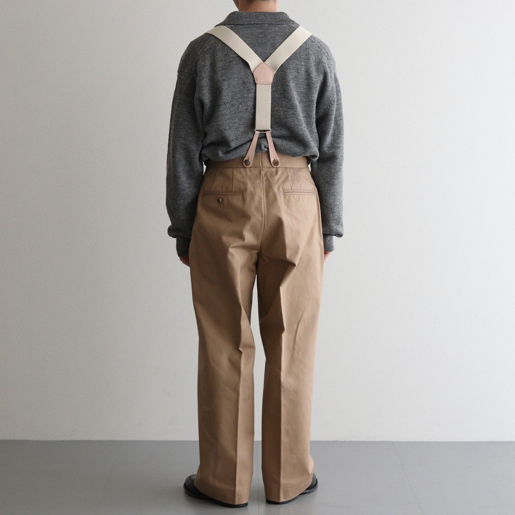 SOLIS COTTON TROUSERS - CHINO #BEIGE [HV501001]