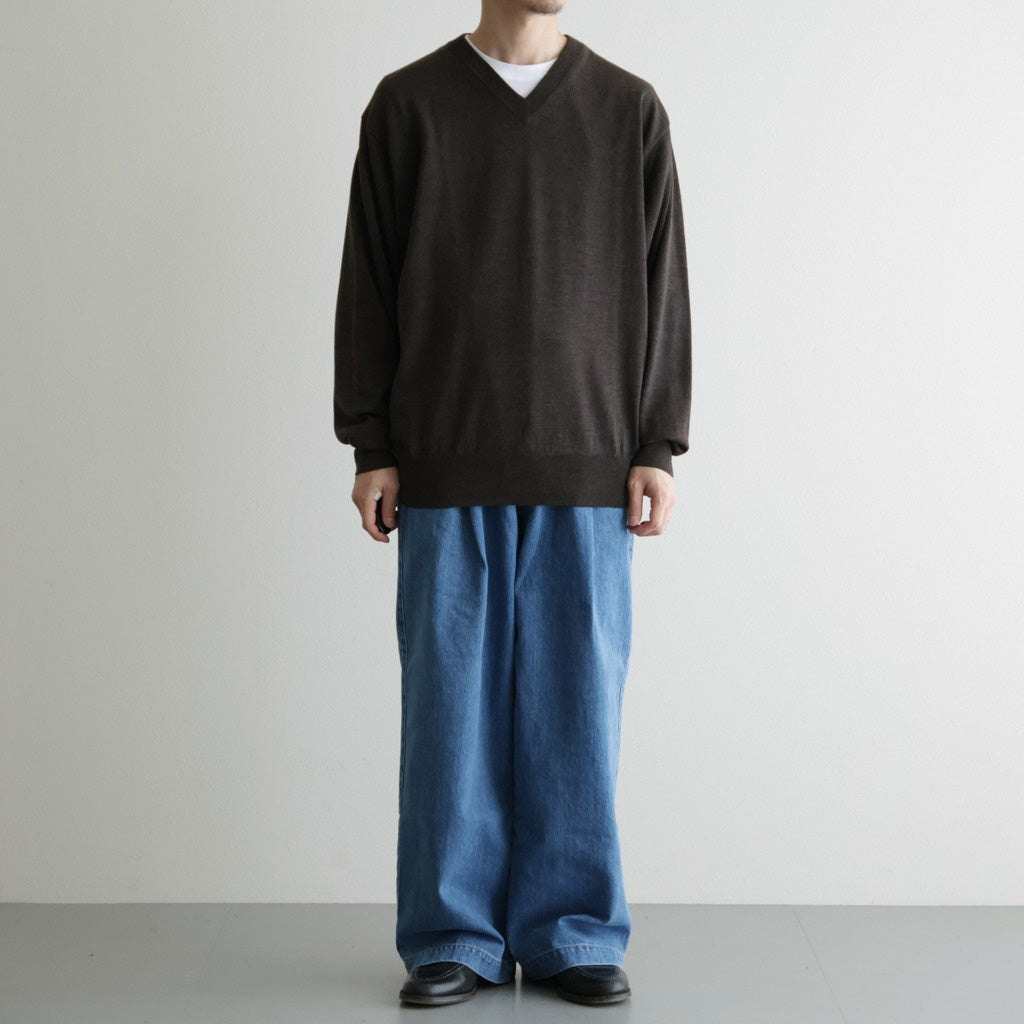 BABY WOOL V NECK #BROWN [BN-26FM-041]