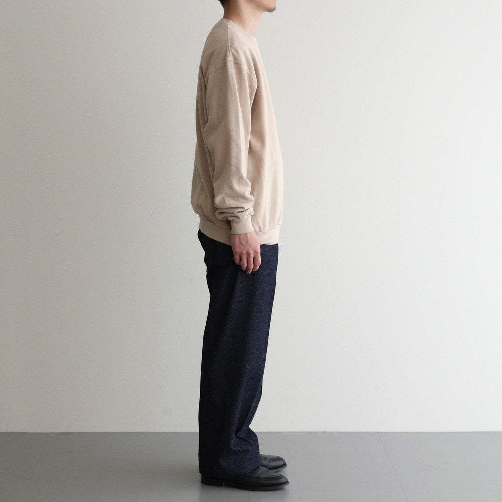 DOUBLE-PLEATED SMARTY TROUSER #INDIGO DENIM [251OJ-PT02]